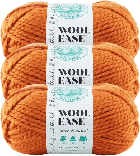 Miniatura 171 de Lion Brand Yarn - Ovillo de lana Wool-Ease Thick & Quick color fuerza aérea