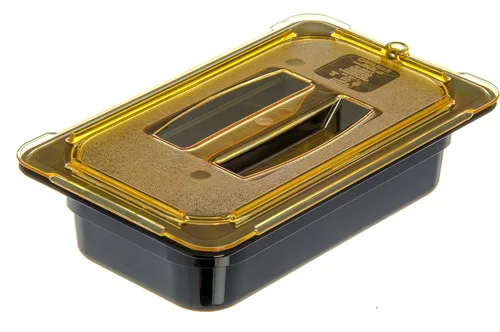 Miniatura 7 de Carlisle FoodService Products 10490U13 StorPlus - Tapa universal para bandeja de alimentos con mango de alto calor, tamaño cuarto, color ámbar