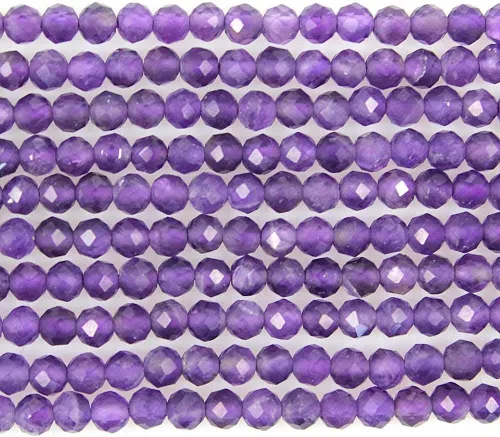 Miniatura 20 de MJDCB Cuentas sueltas redondas de amazonita natural facetadas de 0.118 in para hacer joyas, pulseras y collares