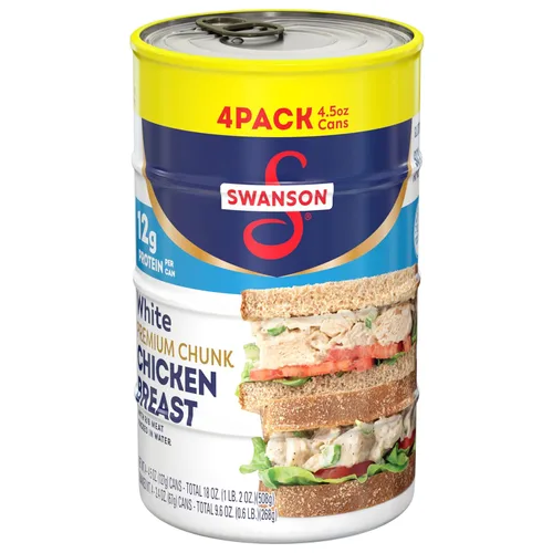 Miniatura 22 de SWANSON S Ajo y Hierbas Pollo Blanco en Trozos Totalmente Cocinado, Listo para Comer, Comidas Simples Para Llevar, Bolsa de 2.6 OZ (Caja de 12)