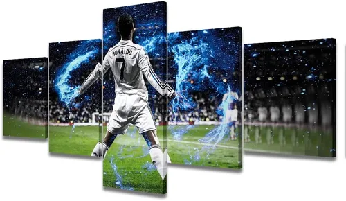 Miniatura 25 de TUMOVO Lienzo decorativo para pared, cuadro de Cristiano Ronaldo, cuadros de club de fútbol, impresiones en lienzo, póster de arte de pared, arte