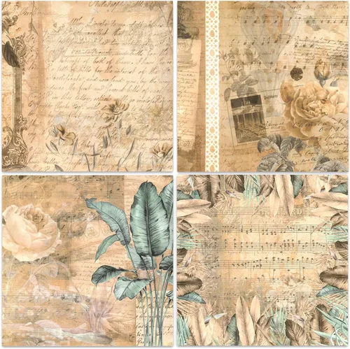 Miniatura 3 de BLEDS Papel para álbum de recortes, 24 hojas de papel para hacer tarjetas artesanales, bloc de 6x6 pulgadas, impresión de un solo lado, suministros