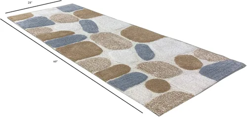 Miniatura 13 de Ramanta Home Juego de 2 alfombras de baño de algodón 100% puro de 21 x 32 / 17 x 24 pulgadas / 21 x 32 / 17 x 24 pulgadas / 21.0 x 2.4 in., suaves