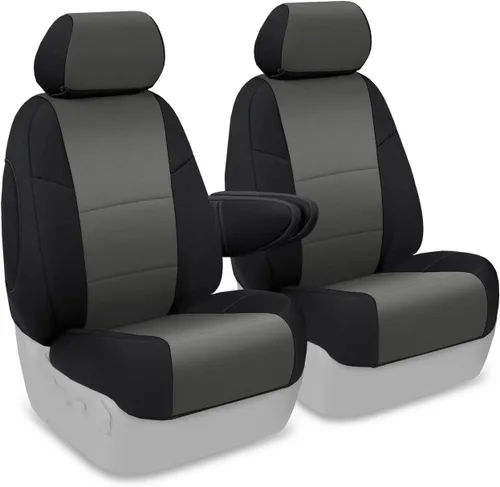 Miniatura 41 de Coverking Custom Fit Center 50/50 - Funda de asiento de cubo para modelos seleccionados Chevrolet Suburban - Neopreno (negro)