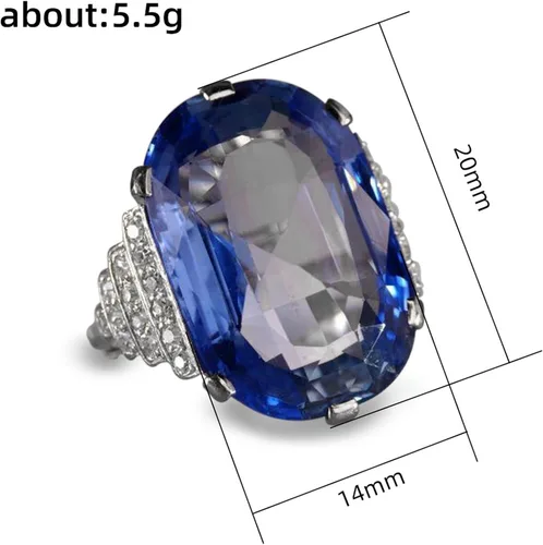 Miniatura 4 de Psiroy Anillo de plata de ley 925 para mujer con relleno de turmalina de 3 ct