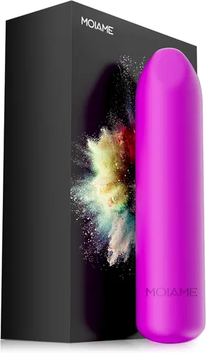 MOIAME - Vibrador completamente de silicona para mujer, impermeabilidad IPX7, recargable, lápiz labial vibrador con punta angular, juguete sexual