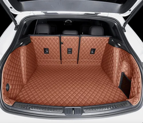 Miniatura 11 de Compatible con Porsche Macan (modelo de combustible), alfombrilla de maletero + protector de asiento trasero + cubierta de lados altos, alfombrilla