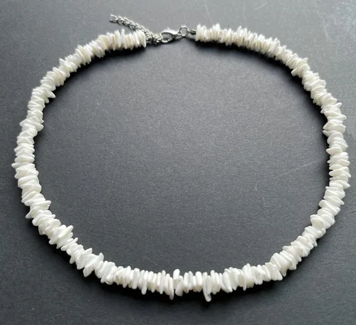 Miniatura 3 de LOHZAQ Gargantilla de concha de puka blanca con concha de coco hawaiana VSCO 2 piezas