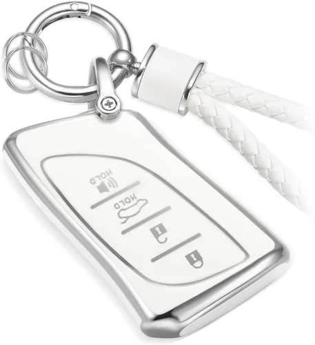 Miniatura 45 de Funda para llavero Buick con llavero de cuerda trenzada de metal, funda suave mejorada para Avenir Envision Encore Chevy Suburban Tahoe GMC Yukon