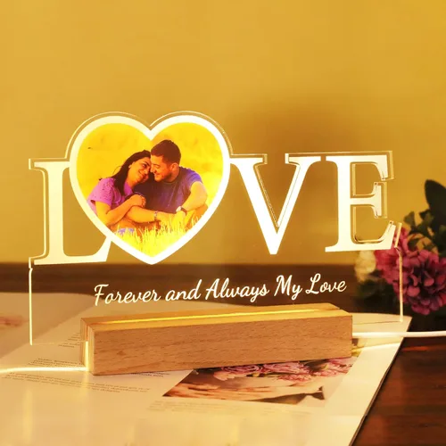Miniatura 2 de Placa de fotos acrílica personalizada, marco de fotos personalizado regalo para novio, novia, mamá, papá, mejor amigo, regalo personalizado