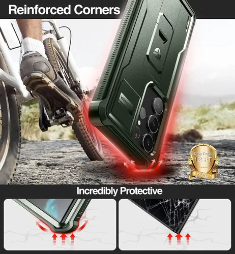 Miniatura 3 de Dexnor Funda de cuerpo completo para Samsung Galaxy S23 Ultra 5G/6.8 pulgadas, marco frontal extra, protección de grado militar, protector