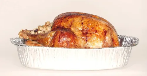 Miniatura 2 de Sartén ovalada desechable para asar pavos, extra grandes, papel de aluminio resistente, forma ovalada profunda para pollo, carne, pechuga, asado