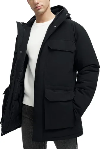 Miniatura 2 de Abrigos de invierno para hombre, chaquetas de invierno, impermeables, cálidas, gruesas, largas, con capucha