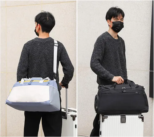 Miniatura 6 de Bolsa de gimnasio pequeña con compartimento para zapatos, bolsas de entrenamiento para gimnasio, hombres y mujeres, bolsa de gimnasio pequeña