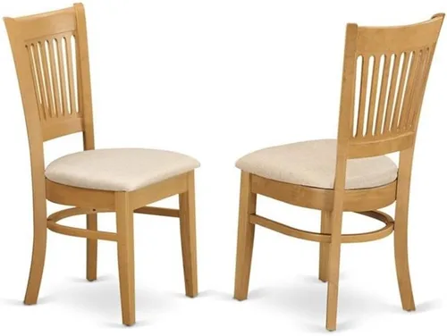 Miniatura 4 de East West Furniture NDVA3-LWH-C Juego de mesa y sillas de cocina de 3 piezas contiene una mesa de comedor rectangular con gotas y 2 sillas tapizadas