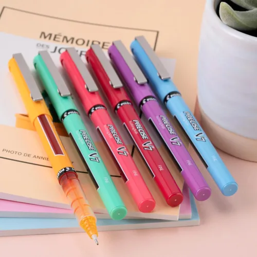 Miniatura 6 de Pilot Precise V7 - Bolígrafos de tinta líquida con tapa de punta fina de 0.028 in, bolígrafos de colores, edición limitada, colores surtidos