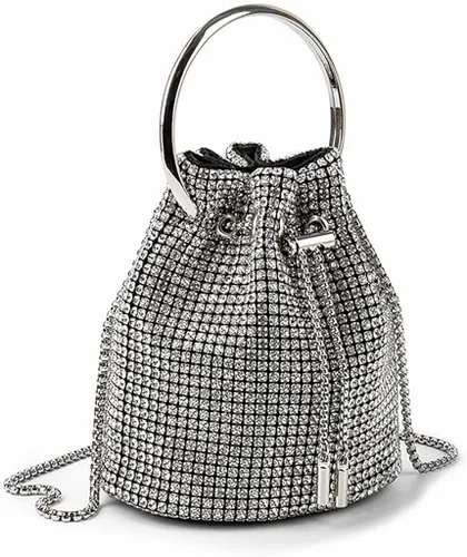 Miniatura 2 de DJBM Bolso de mano con diamantes de imitación para mujer, bolso de mano de noche para mujer, fiesta, graduación, cóctel, boda