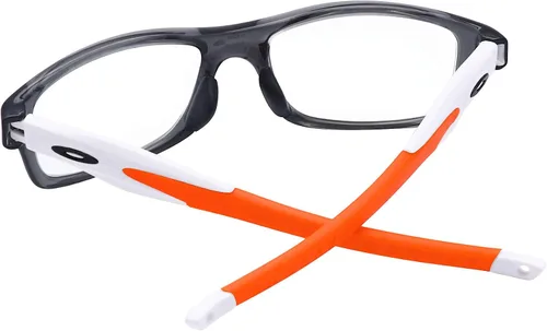 Miniatura 4 de BroLizard - Brazos de repuesto para Oakley Crosslink Glass Satin White Frame - Naranja
