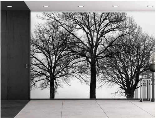 Miniatura 30 de wall26 - Silueta de un árbol negro con ramas sobre un fondo blanco - Mural de pared, calcomanía extraíble, decoración del hogar - 66x96 pulgadas