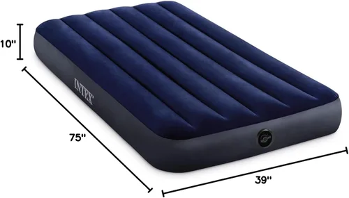 Miniatura 8 de Intex 64757E Dura-Beam Colchón de aire Downy estándar: Fiber-Tech - Tamaño individual - Altura de la cama de 10 pulgadas - Capacidad de peso de 300