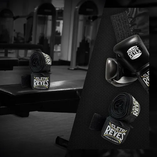 Miniatura 4 de CLETO REYES Vendas de mano de compresión para guantes de boxeo, elástico transpirable, MMA, kickboxing, Muay Thai, negro