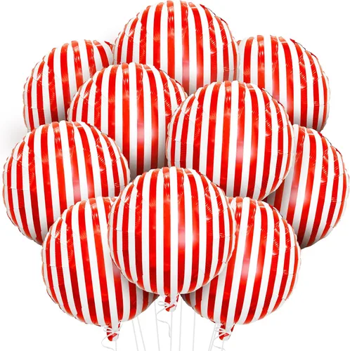 Miniatura 9 de KatchOn, Globos grandes a rayas blancas y negras de 18 pulgadas, paquete de 10 globos de aluminio para decoraciones de fiesta de cumpleaños