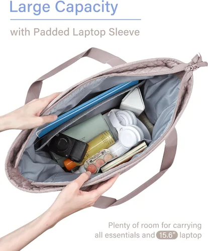 Miniatura 3 de BAGSMART Bolsa acolchada con asa superior para mujer, bolsa de hombro, bolsa grande de 25 litros para trabajo, escuela, viajes