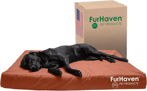Miniatura 22 de Furhaven Cama ortopédica resistente al agua para perros grandes con funda extraíble lavable, para perros de hasta 95 libras – Colchón de lona Oxford