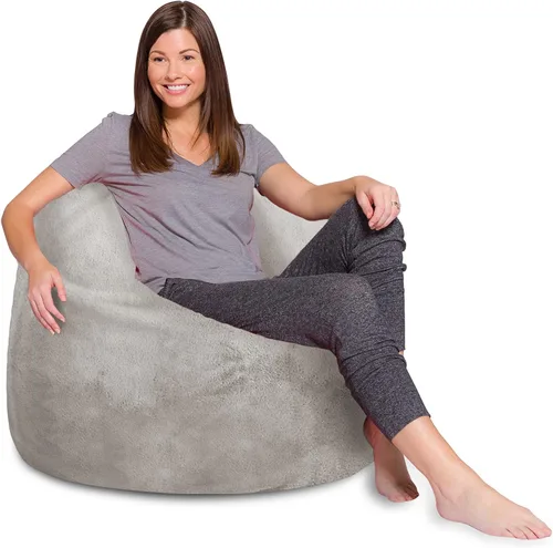 Miniatura 34 de Posh Creations - Sillón puff para niños, adolescentes y adultos, incluye funda extraíble y lavable a máquina, tamaño mediano de 27 pulgadas, lona