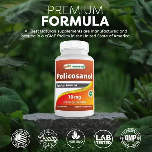 Miniatura 5 de Best Naturals Policosanol 10 mg 120 Cápsulas