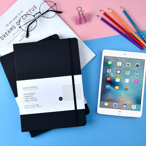 Miniatura 5 de Coopay Paquete de 2 cuadernos B5, cuadernos clásicos con rayas universitarias, de tapa dura, para oficina, hogar, escuela, negocios, escritura