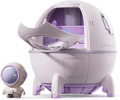 Humidificadores de niebla fría, mini humidificador USB, lindo humidificador en forma de nave espacial, humidificador portátil de luz ambiental para