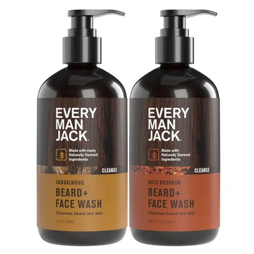 Miniatura 13 de Every Man Jack Lavado de Barba + Cara - Fragancia Sutil de Bourbon Añejado - Limpia y Ayuda a Acondicionar y Suavizar Tu Barba y la Piel de Debajo