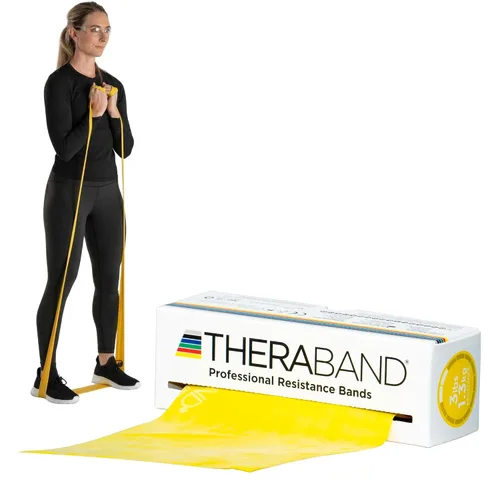 Miniatura 14 de Theraband Professional Bandas de Resistencia de látex para ejercicios de cuerpo superior e inferior, terapia física, pilates inferior, en casa, azul