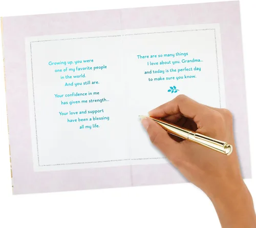 Miniatura 6 de Hallmark Tarjeta para abuela (So muchas cosas que amo de ti) de nieto, nieta, tarjeta de cumpleaños para nana, pensando en ti, día de la madre