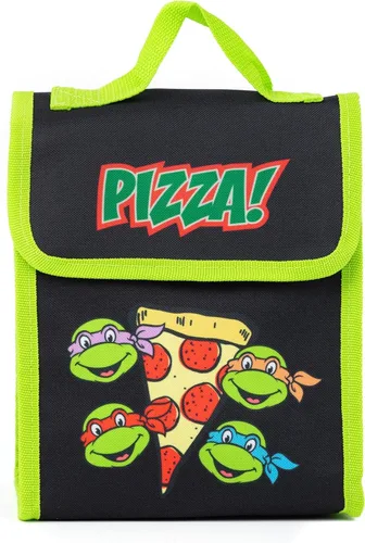 Miniatura 4 de Teenage Mutant Ninja Turtles Juego de mochila de 4 piezas Animated Warriors Green Rucksack Pizza Lunch Bag Pencil Case Water Bottle, Verde, Mochila