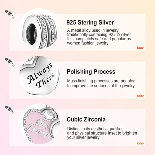 Miniatura 4 de Annmors Family Charm Love your Dad Mon Sister Infinity Charm fits Bracelets 925 Sterling Silver-Lucky Charm for Woman Pendant Bead Jewelry Beads