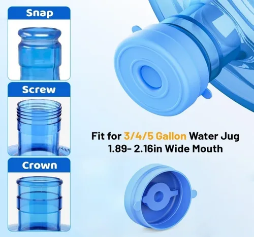 Miniatura 6 de Myvision Manguera y tapa de repuesto para bomba eléctrica dispensadora de agua, contiene 1 tapa de botella de agua de silicona de grado alimenticio