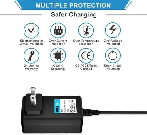 Miniatura 3 de Adaptador de corriente compatible con POLYCOM VVX Business IP Phone, VVX 150 250 350 450 OBI, 6.6 pies de largo