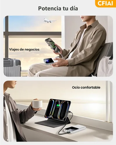 Miniatura 5 de Banco de Energía Cargador Portátil - Paquete de Batería de 15,000mAh Cargador de Teléfono Portátil con Cable Integrado 22.5W Carga Rápida Powerbank