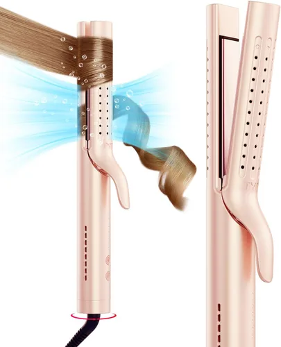 Miniatura 9 de TYMO Airflow 2.0 - Plancha rizadora de pelo 2 en 1, rizador de pelo 2 en 1, varita rizadora de 1.25 pulgadas para cabello largo y corto, doble Negro