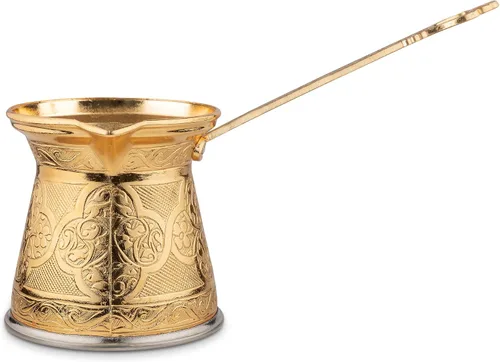 Miniatura 6 de Alisveristime Auténtica cafetera turca, hecha a mano Cezve/Ibrik, 4 pulgadas de ancho, 4 pulgadas de alto, 20.28 onzas ¡Mejora tu experiencia