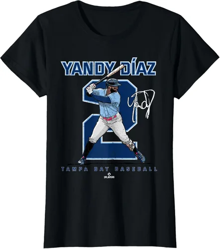 Miniatura 29 de Camiseta Number and Portrait Yandy Diaz Tampa Bay MLBPA, Negro