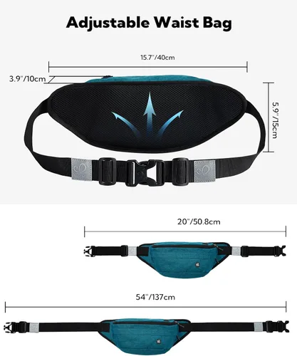 Miniatura 5 de WATERFLY Cinturón Riñonera para Correr: Riñonera de Cintura para Corredor Maratón Trotar Deportes Ejercicio Fitness Soporte para Teléfono Cinturón