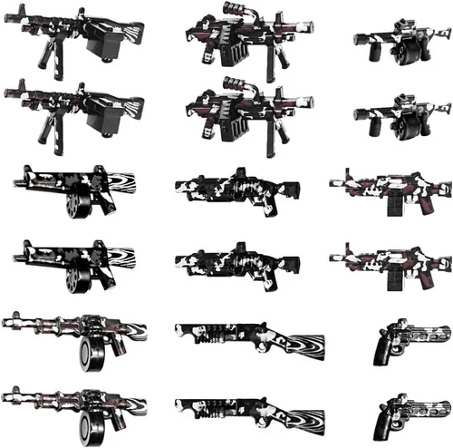 Miniatura 9 de 390+ Piezas Paquete de Armas Militares Juguetes de Bloques de Construcción Conjunto de Armas del Ejército Conjunto de Equipo de Soldado Kits