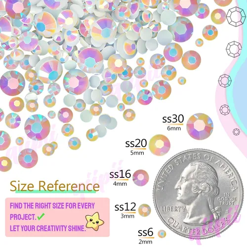Miniatura 3 de qiipii Resina Metálica Plata Diamantes de Imitación con Parte Posterior Plana para Adornar Manualidades, Piedras Planas de 2mm-6mm, Gemas de Plata