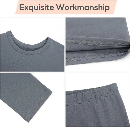 Miniatura 6 de American Trends Conjunto de ropa interior térmica para mujer, ropa interior larga con forro polar, parte superior e inferior, conjuntos térmicos