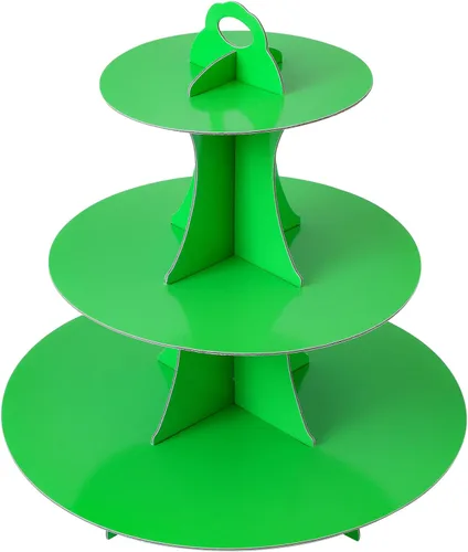 Miniatura 40 de Soleebee Soporte redondo de 3 niveles para cupcakes, torre de cartón para cupcakes, torre de soporte para pasteles de postre para decoración