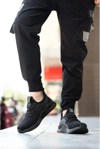 Miniatura 7 de ulogu Zapatos de punta de acero para hombres y mujeres, impermeables, ligeros, a prueba de pinchazos, seguridad en el trabajo, tenis industriales