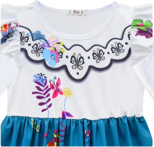 Miniatura 2 de Choadam Vestido Mirabel para niñas y niños pequeños, vestido de princesa Isabella 2t, 4t, 6t